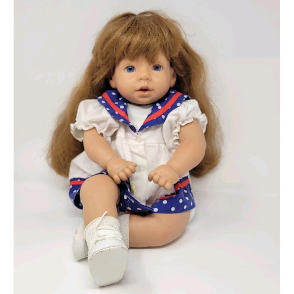 VTG 1993 Pat Secrist Apple Valley Doll Sailor Outfit 21" Red Hair Blue Eyes
